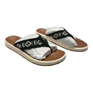 Zodiac Sandal Womens‎ 11 Sunny Flip Flop Black Aztec Print Slip On Comfort Boho